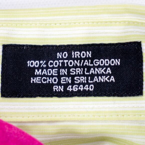 Striped Long Sleeve Button-Up Men's 17 36/37 No-Iron Buisness Casual | Axcess - Picture 9 of 11